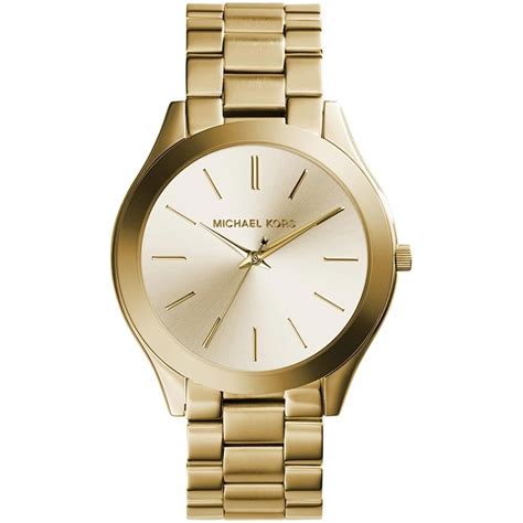 michael kors slim runway ladies watch gold|Michael Kors black runway watch.